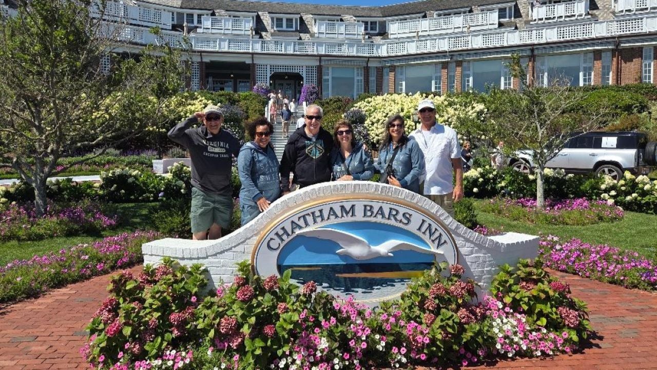 Tour guests at the Chatham Bars Inn