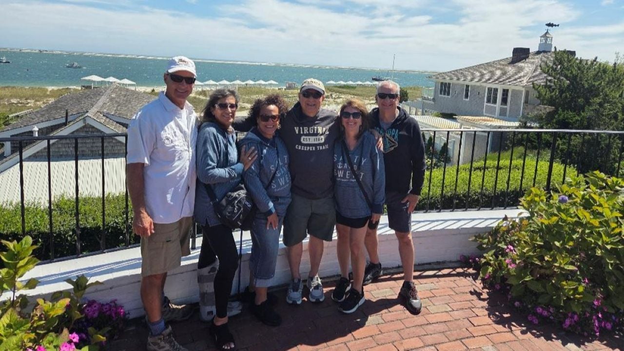 Tour group at the Chatham Bars Inn overlook